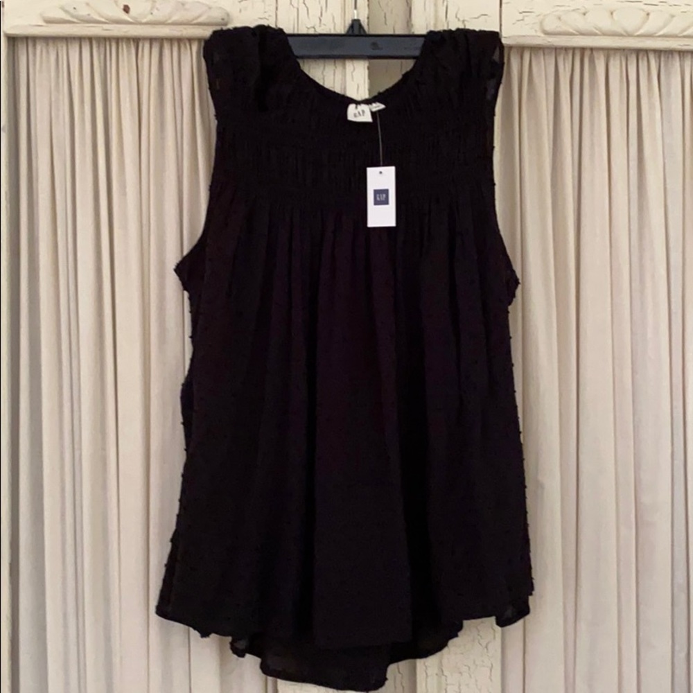 NWT GAP Black Babydoll-style Top - Size M